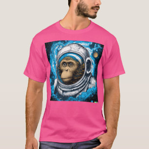 Funny  Monkey in Space Funny  Men Women Vintage () T-Shirt
