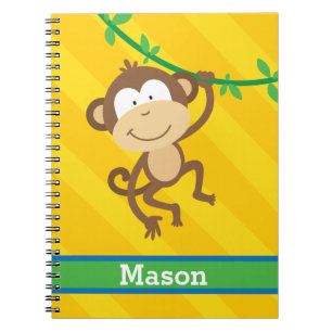 Funny Monkey in the Jungle Personalised Notebook