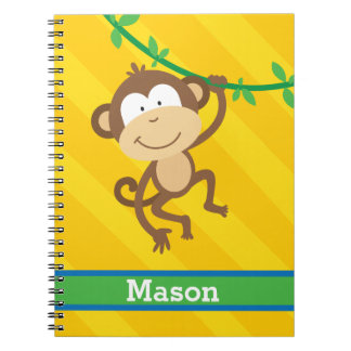 Funny Monkey in the Jungle Personalised Notebook