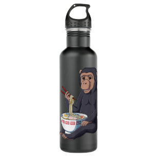 Funny Monkey Japanese Kawaii Ramen Chimpanzee 710 Ml Water Bottle