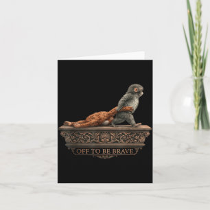 Funny Monkey Meme Monkey Punch Off to Be Brave Card