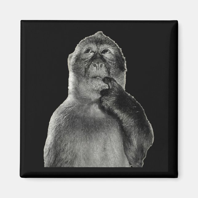 Funny Monkey Meme With Retro Odore Humor Art Style Magnet (Front)