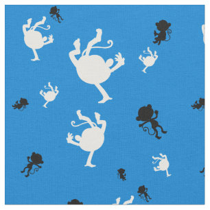 Funny Monkey Pattern Fabric – Playful Jungle-Theme
