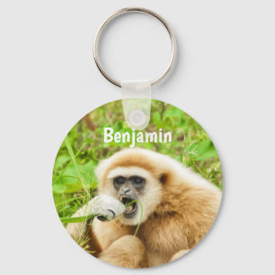 Funny Monkey Personalized Kids Name Keychain