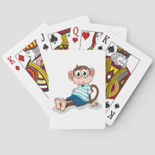 Funny Monkey Playing Cards