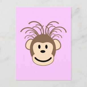 funny monkey postcard