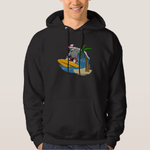 Funny Monkey Skeleton Skull Surfing Beach Surf Oce Hoodie