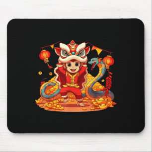 Funny Monkey Snake Chinese New Year 2025 Womens Me Mouse Mat