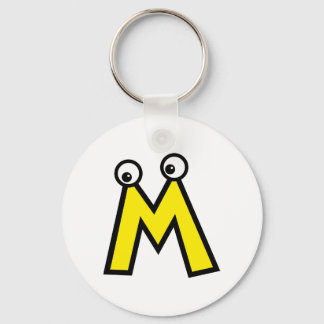 Funny Monogram Letter M Key Ring