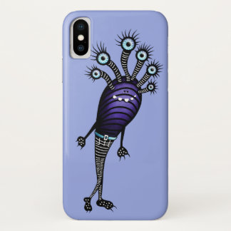 Funny Monster Cartoon Character Dressed Up iPhone X Case