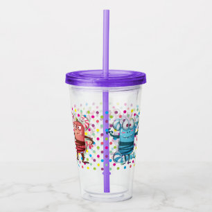 Funny Monster Cartoon Characters Acrylic Tumbler