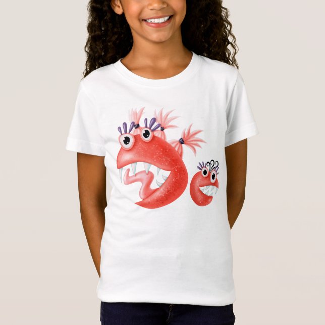 Funny Monster Crazy Cute T-Shirt (Front)