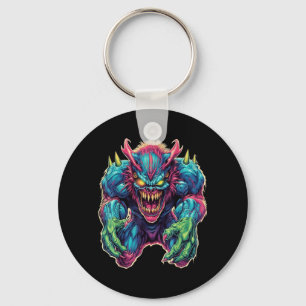 Funny Monster Cute Cartoon Comic Halloween Key Ring