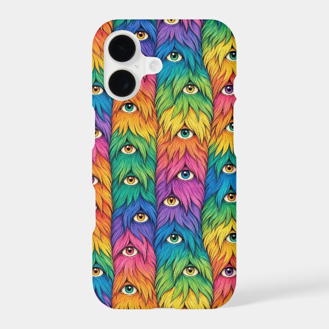 Funny Monster | Furry Rainbow Creatures Phone Case (Back)
