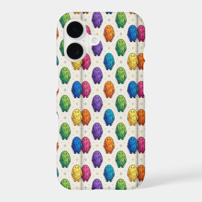 Funny Monster | Furry Rainbow Creatures Phone Case (Back)