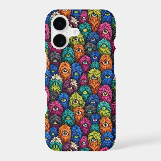 Funny Monster | Furry Rainbow Creatures Phone Case (Back)