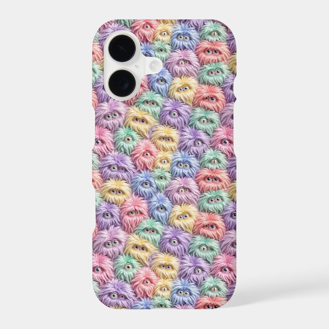 Funny Monster | Furry Rainbow Creatures Phone Case (Back)
