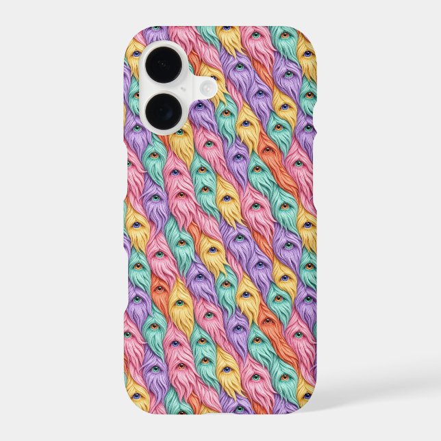 Funny Monster | Furry Rainbow Creatures Phone Case (Back)