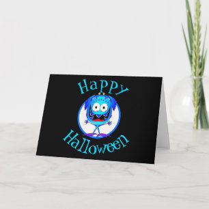Funny, Monster, Halloween Card
