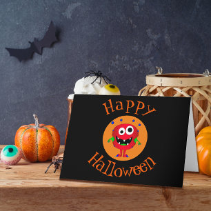 Funny, Monster, Halloween Card