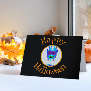 Funny, Monster, Halloween Card