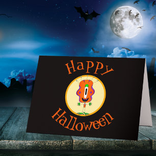 Funny, Monster, Halloween Card