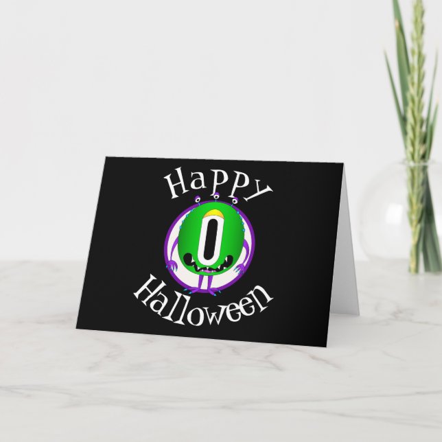 Funny, Monster, Halloween Card (Front)