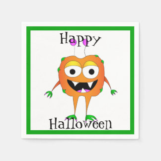 Funny, Monster, Halloween Napkin