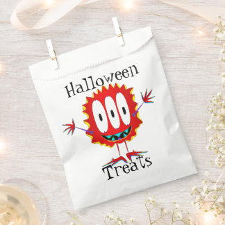 Funny, Monster, Halloween "Treats" Favour Bags
