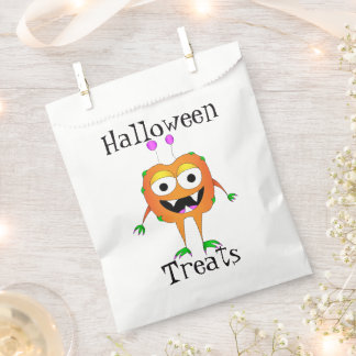 Funny, Monster, Halloween "Treats" Favour Bags