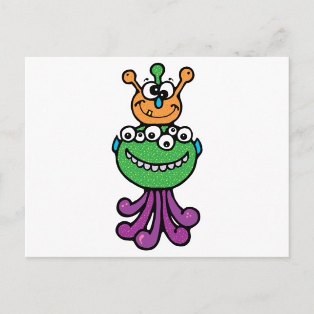 funny monster postcard (Front)