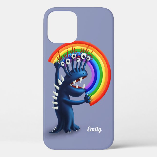 Funny Monster Pride Rainbow Name Case-Mate iPhone Case (Back)