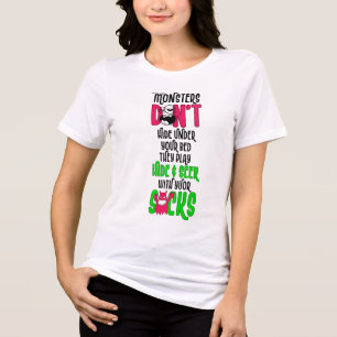 Funny Monster Quotes Monster Illustration Tri-Blend Shirt