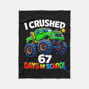 Funny Monster Truck Six Seven Meme Boys Kids Schoo Fleece Blanket