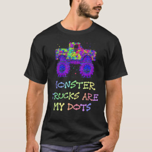 Funny MONSTER TRUCKS ARE MY DOTS Happy Dot Day Kid T-Shirt