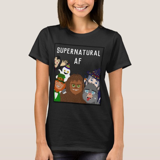 Funny Monsters and Mythical Creatures Halloween  T-Shirt (Front)