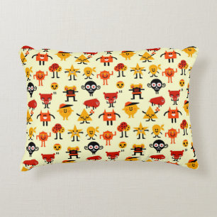 Funny monsters pattern decorative cushion