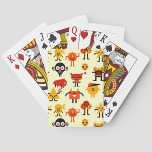 Funny monsters pattern playing cards