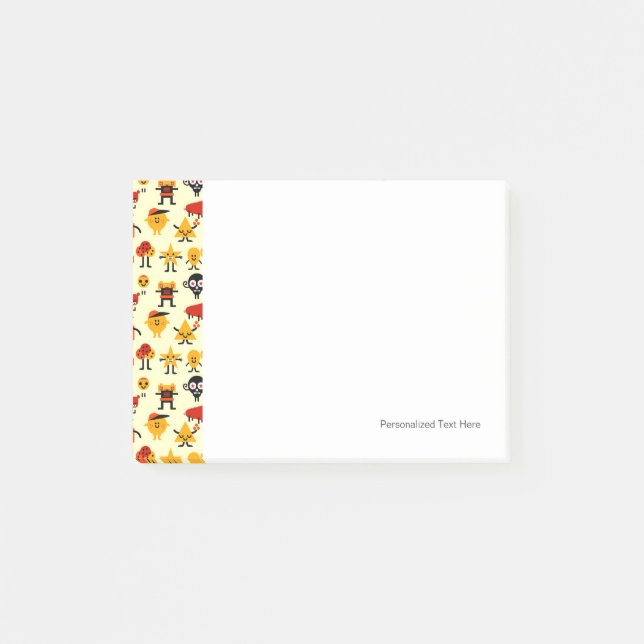 Funny monsters pattern post-it notes (Front)