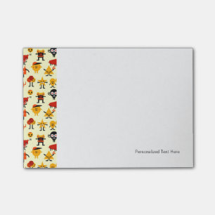 Funny monsters pattern post-it notes
