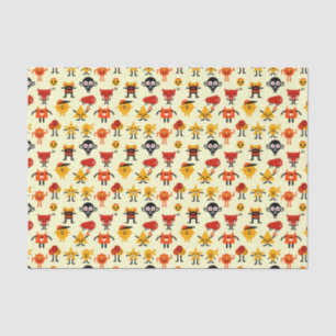 Funny monsters pattern tissue paper