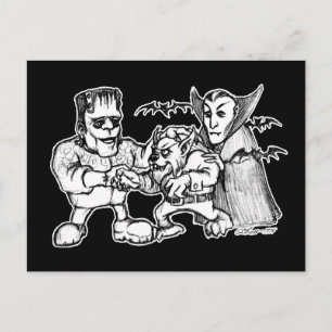 Funny Monsters Postcard