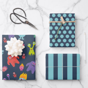 Funny Monsters Wrapping Paper Set