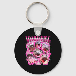 Funny Moo-deng Ba  Key Ring