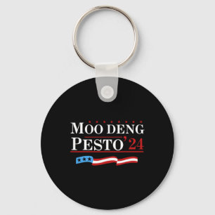 Funny Moo Deng Pesto 24 Penguin Ba Key Ring