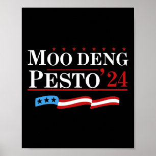 Funny Moo Deng Pesto 24 Penguin Ba Poster