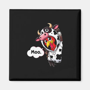 Funny Moo Turkey Cow Costume Thanksgiving Men Wome Magnet