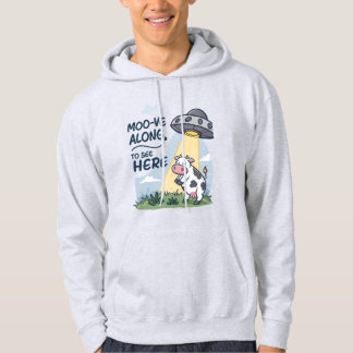 Funny "Moo-ve Along" UFO Cow Abduction Tee