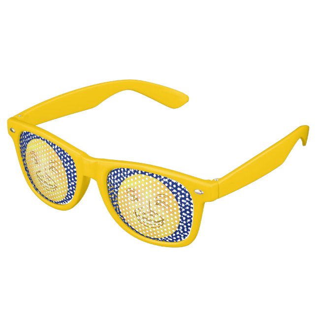 Funny Moon Man Outer Space Vintage Retro Sunglasses (Angled)