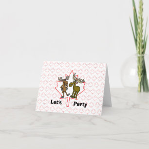 Funny Moose Canada Day Card